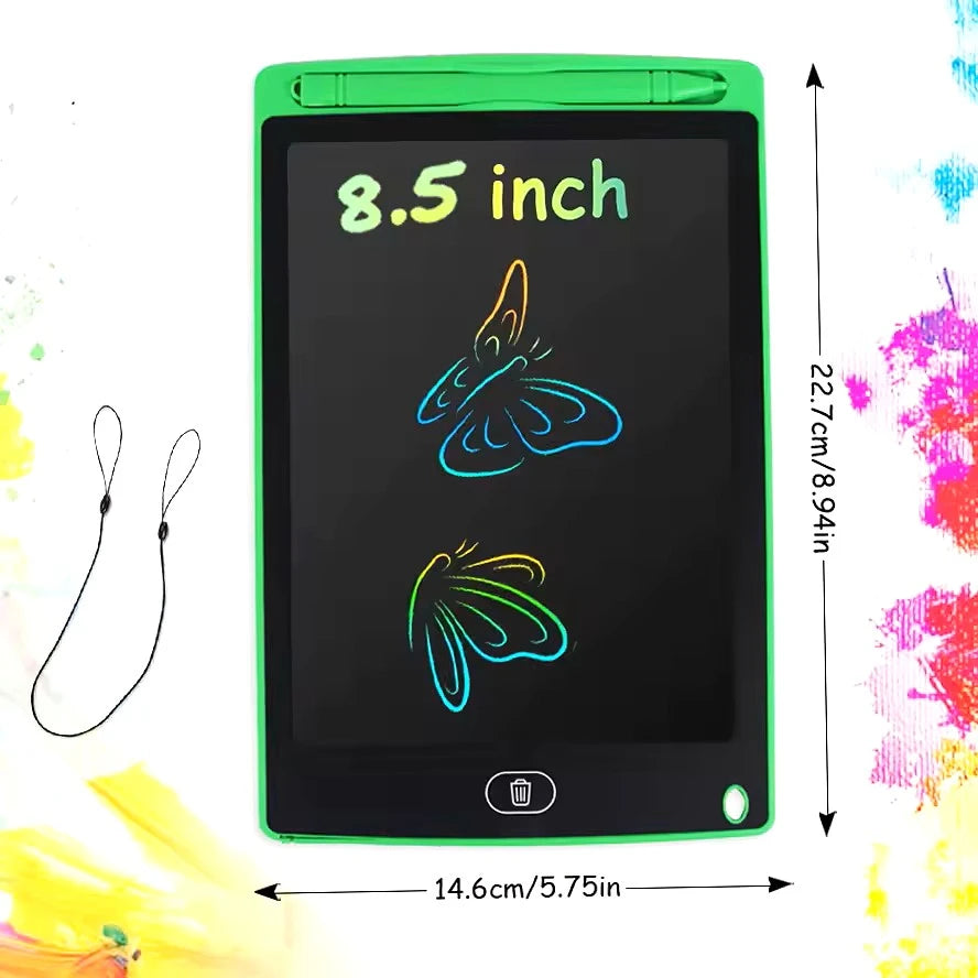 Green doodle pad for kids, 8.5 inch