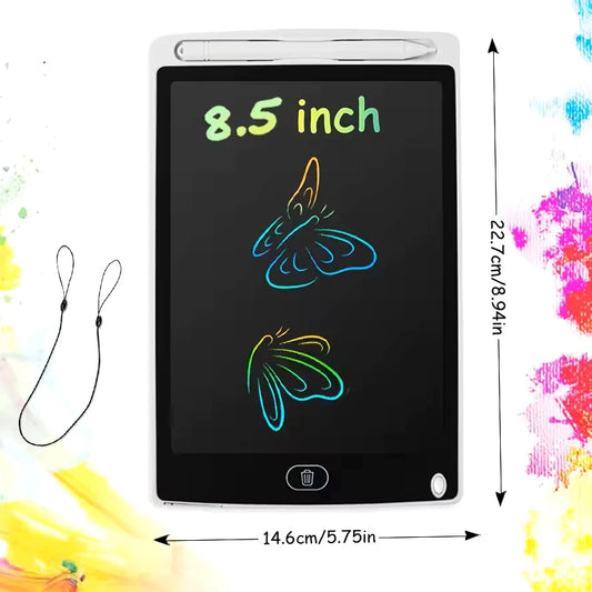 White LCD writing tablet, 8.5 inch doodle board